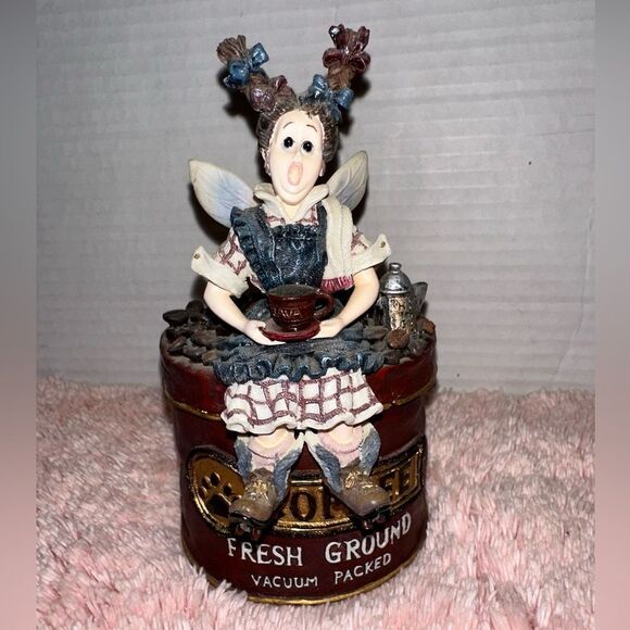Caffeinata Speedy P. Faeriebean Boyds Coffee Fairy Music Box Flash Dance #271051 - Picture 1 of 5